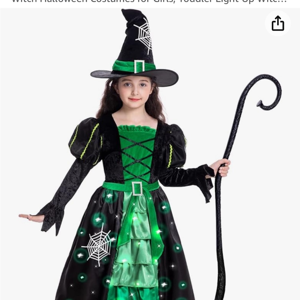 3-4T light up witch costume (BROOM NOT INCLUDED)